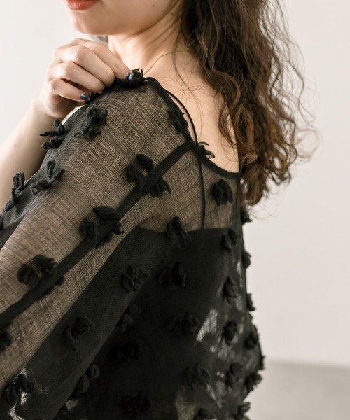 「mystic」 7分袖ブラウス FREE ベージュ レディース_画像9