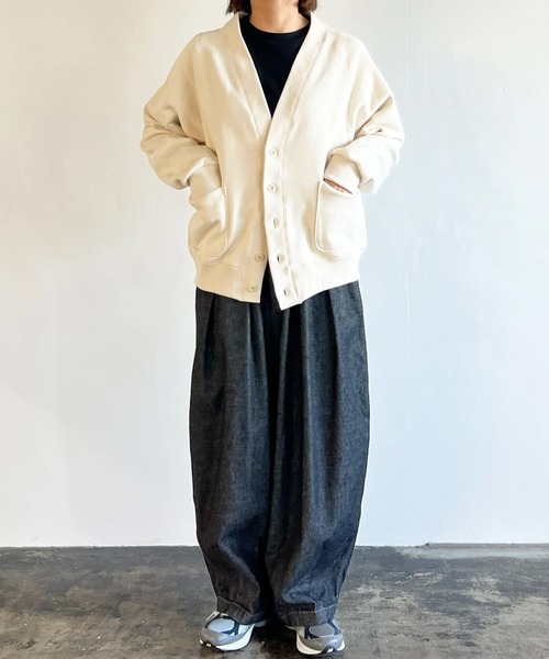 【美品！】 HARVESTY 裏毛スウェット カーディガン HARVESTY（ハーベスティ） カーディガン HARVESTY / ハーベスティー