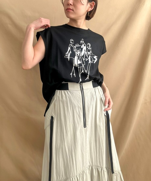 「LHELBIE」 半袖Tシャツ M オフホワイト レディース_画像2