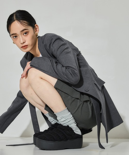 SUBU（スブ） フラットサンダル 0 ブラック レディース : ZOZOTOWN
