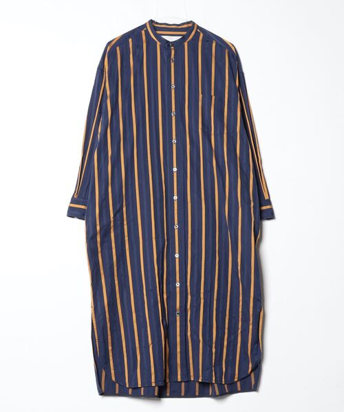 TICCA ティッカ　ワンピース　ストライプ TICCA（ティッカ） ストライプ柄長袖ワンピース FREE ネイビー