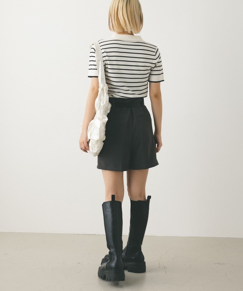 「MIEL CRISHUNANT」 半袖ニット FREE ブラック レディース_画像6