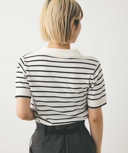「MIEL CRISHUNANT」 半袖ニット FREE ブラック レディース_画像7