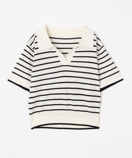 「MIEL CRISHUNANT」 半袖ニット FREE ブラック レディース_画像8