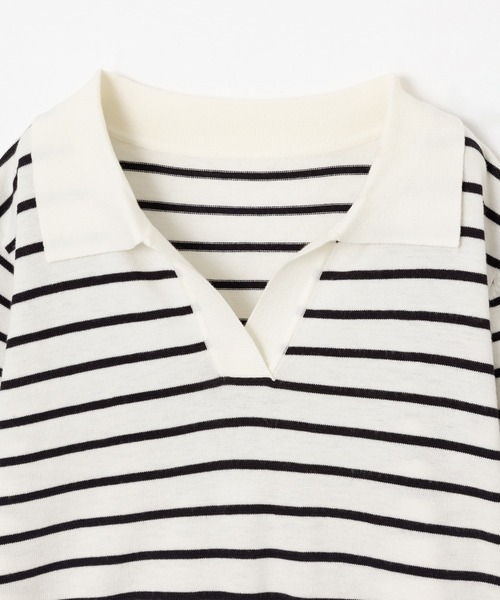 「MIEL CRISHUNANT」 半袖ニット FREE ブラック レディース_画像9