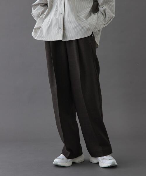 FORK&SPOON パンツ FORK＆SPOON ウールライクツイルイージーパンツ