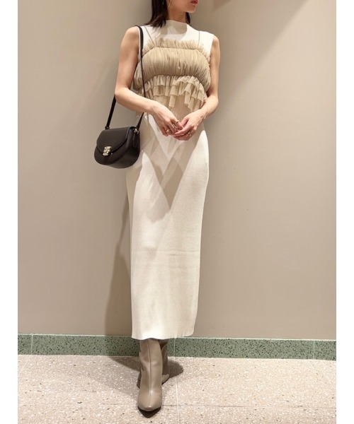 奈美 imai】【未使用】スナイデル ニットワンピース フリーサイズ