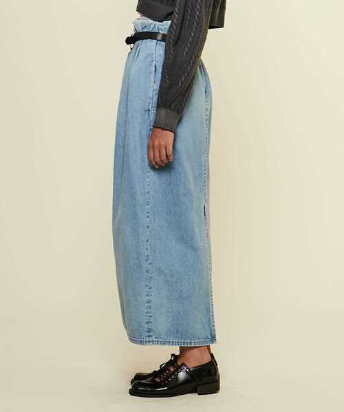 CURRENTAGE ロング スカート 「CURRENTAGE/カレンテージ」Belted long 