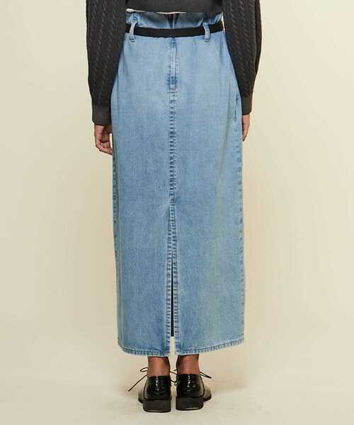 CURRENTAGE ロング スカート 「CURRENTAGE/カレンテージ」Belted long 