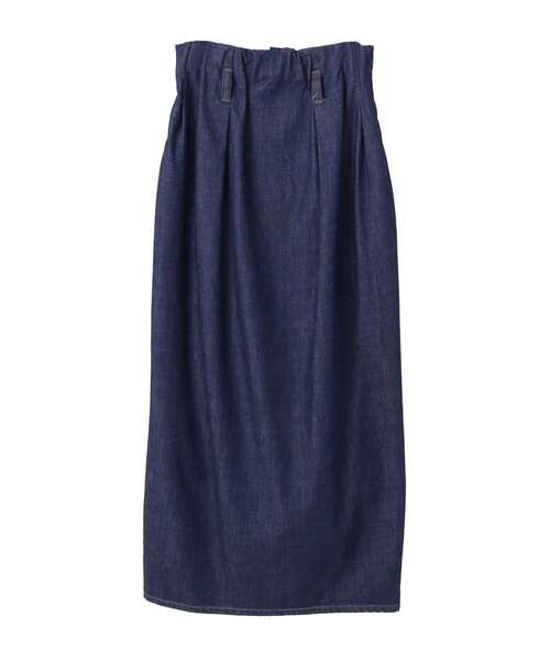 CURRENTAGE ロング スカート 「CURRENTAGE/カレンテージ」Belted long 