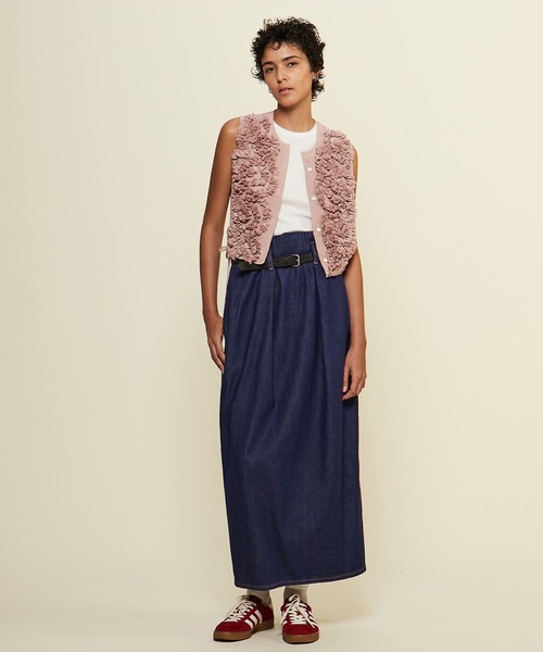 CURRENTAGE ロング スカート 「CURRENTAGE/カレンテージ」Belted long 