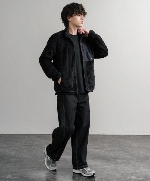 OAKLEY✨パフジャケット　2WAY 中綿　裏ボア　　刺繍ロゴ　黒　M OAKLEY（オークリー） 【超美品】オークリー 2WAYフード付き中綿