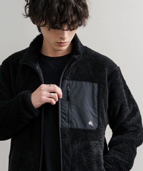LOGOS（ロゴス） ブルゾン アウター 裏地付きシャギーボアフリース