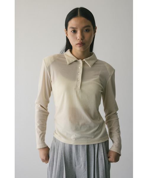 STYLEMIXER（スタイルミキサー） tシャツ ベロアポロトップ レディース