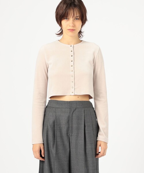 BACCA（バッカ） カーディガン ヘビーベロア ショートカーディガン