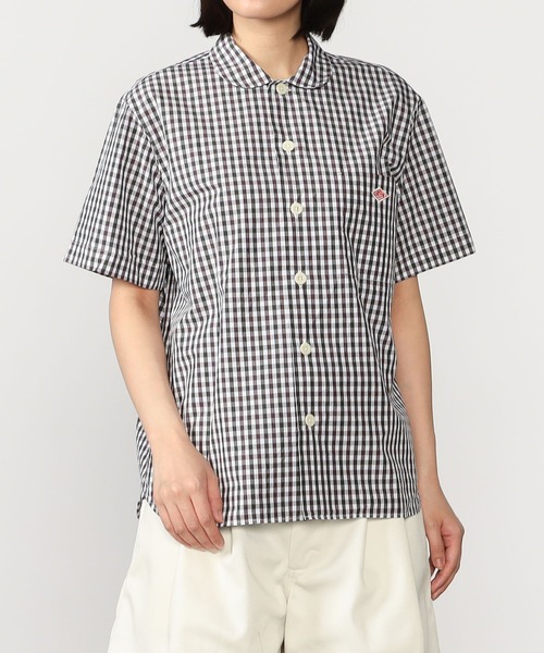 Danton（ダントン） 半袖シャツ 36 ブラウン レディース : ZOZOTOWN