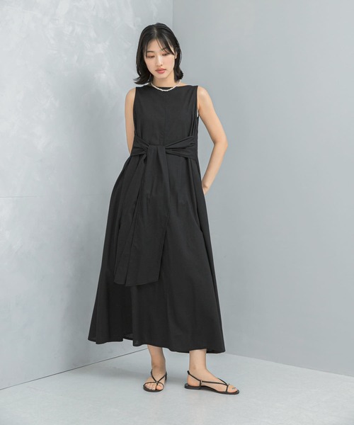 オレンジ ノースリーブ フレアドレス URBAN RESEARCH ROSSO（アーバンリサーチ ロッソ） ノースリーブ