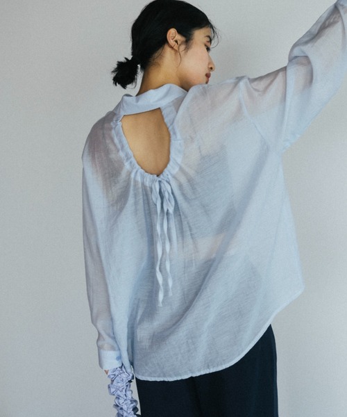 「duei」 長袖シャツ FREE ブルー レディース_画像9