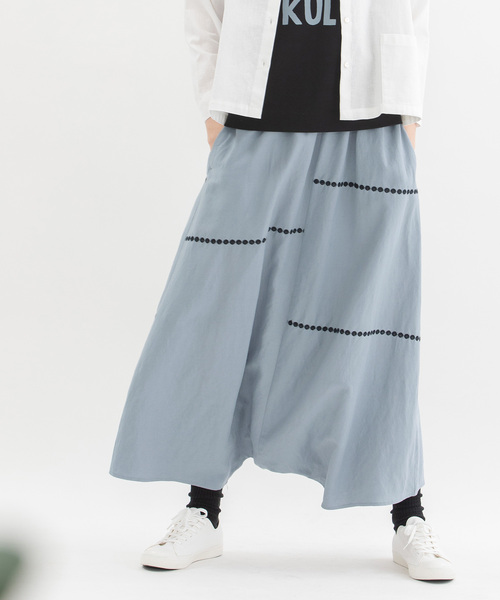 「nop de nod」 サルエルパンツ M ライトブルー レディース_画像4