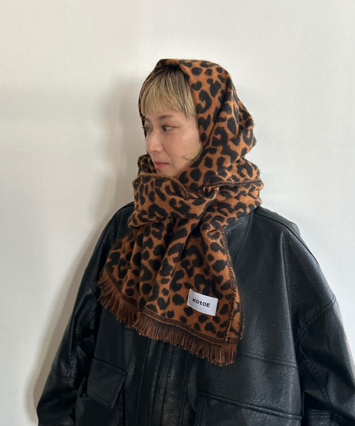 Kotoe（コトエ） マフラー ストール レオパード柄 マフラー ヒョウ柄
