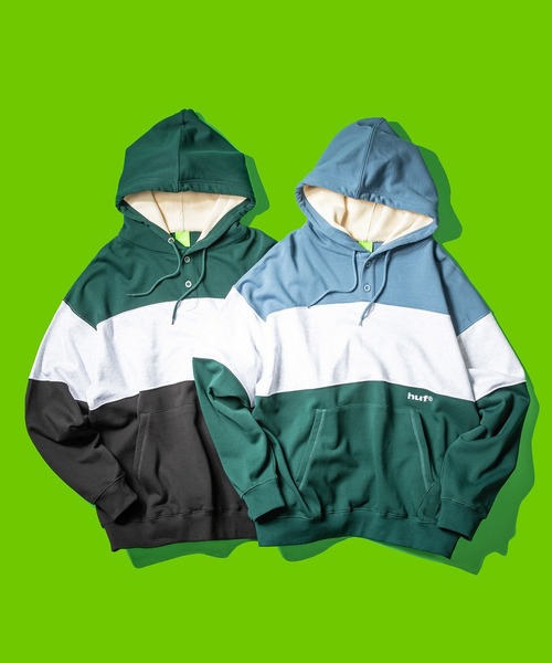 「HUF」 プルオーバーパーカー SMALL グリーン メンズ_画像2