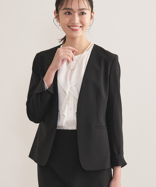 INDIVI（インディヴィ） スーツ 「通勤スーツ／洗える」ストレッチ