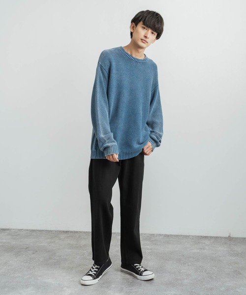 「KRIFF MAYER」 長袖ニット X-LARGE ダークインディゴブルー メンズ_画像2