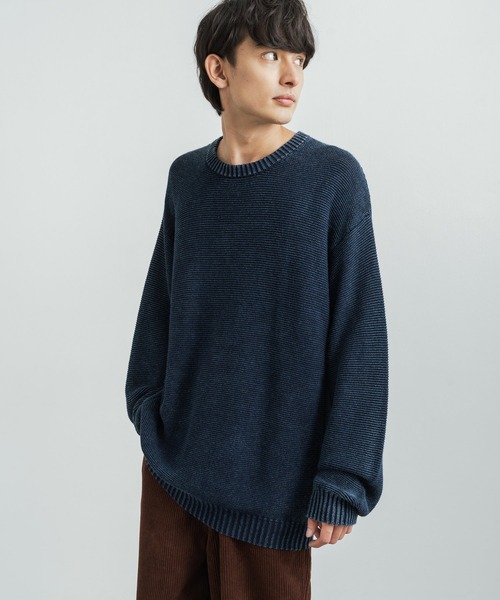 「KRIFF MAYER」 長袖ニット X-LARGE ダークインディゴブルー メンズ_画像3