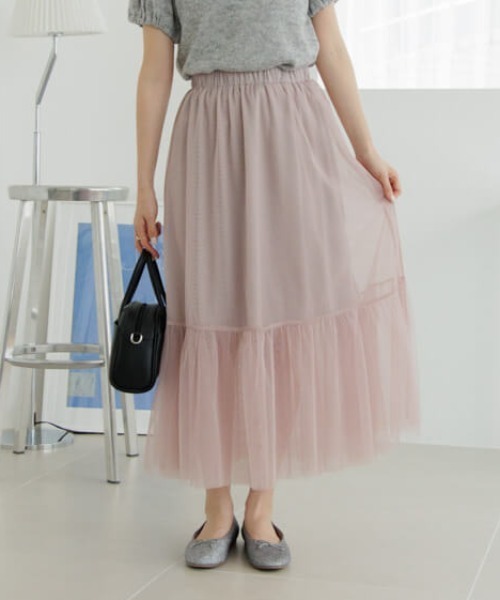 「flower」 フレアスカート FREE ブラウン レディース_画像3