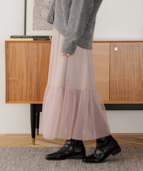 「flower」 フレアスカート FREE ブラウン レディース_画像5