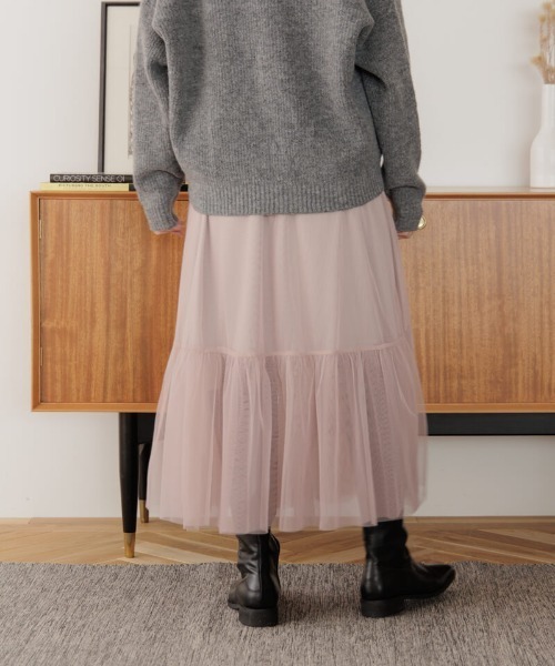 「flower」 フレアスカート FREE ブラウン レディース_画像7