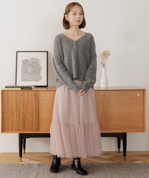 「flower」 フレアスカート FREE ブラウン レディース_画像9