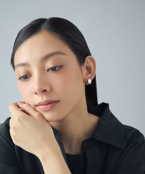 イヤリング 「スナップイヤリング」 プレート レディースの画像