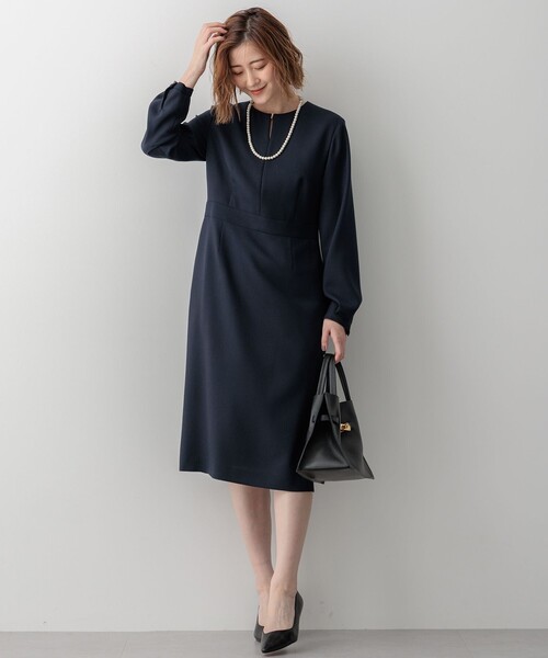 23区 L」 長袖ワンピース 46 ネイビー レディース : ZOZOTOWN Yahoo!店