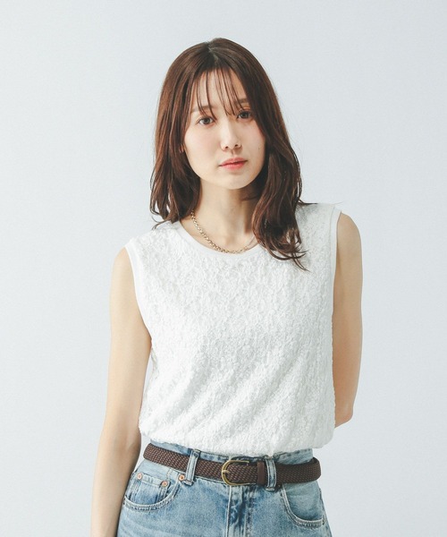 「GLOBAL WORK」 ノースリーブトップス MEDIUM ブラック レディース_画像5
