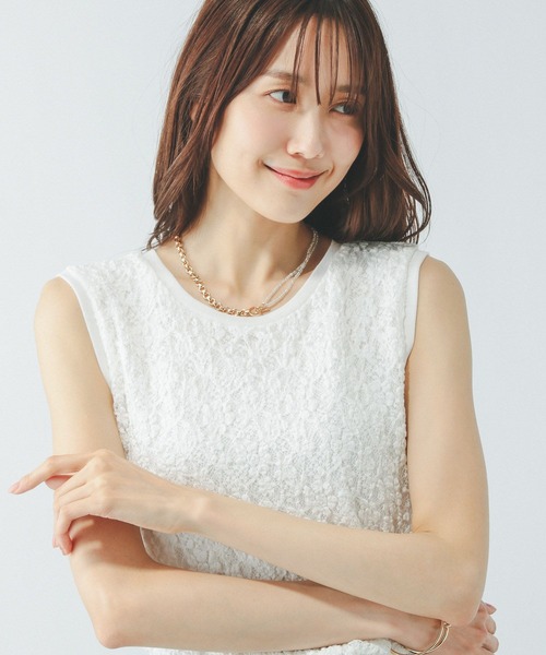 「GLOBAL WORK」 ノースリーブトップス MEDIUM ブラック レディース_画像6