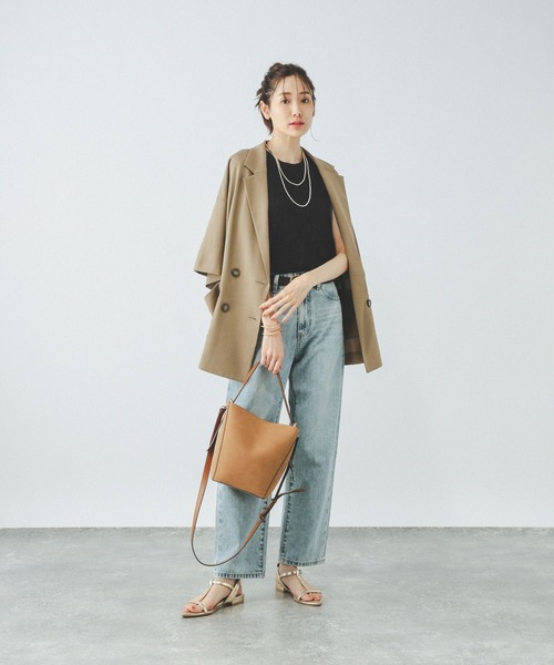 「GLOBAL WORK」 ノースリーブトップス MEDIUM ブラック レディース_画像9
