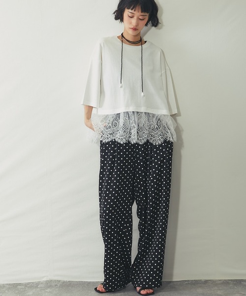 パンツ ドットデシン コクーン イージーパンツ レディース : ZOZOTOWN