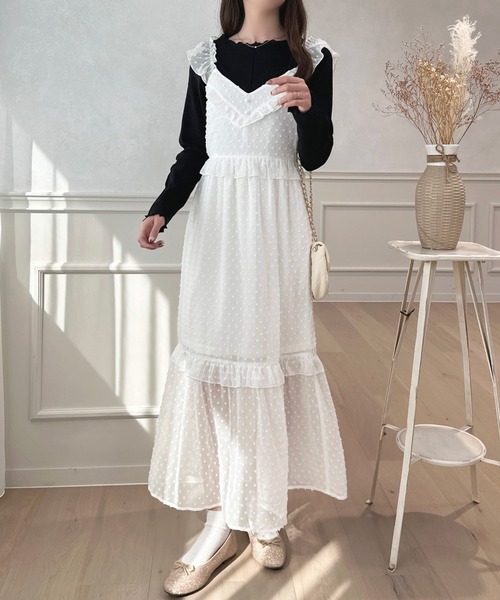 「apres jour」 キャミソールワンピース X-LARGE アイボリー レディース_画像5