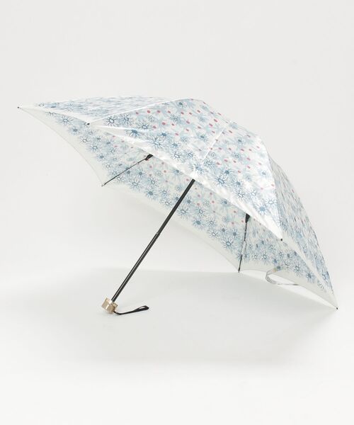 LANVIN COLLECTION 花柄折りたたみ傘 LANVIN en Bleu 「LANVIN Bleu」 花柄折りたたみ傘 - ホワイト