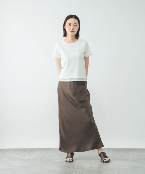 GLOBAL WORK（グローバルワーク） tシャツ 半袖 フェイクレイヤードT