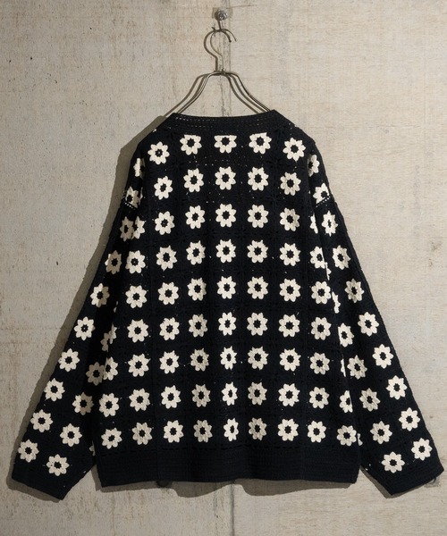 「JOHN'S CLOSET」 「suggestion」ニットカーディガン LARGE ブラック メンズ_画像3