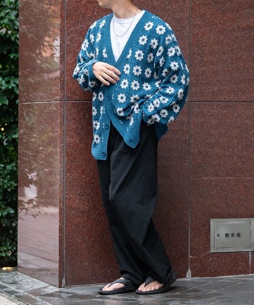 「JOHN'S CLOSET」 「suggestion」ニットカーディガン LARGE ブラック メンズ_画像6