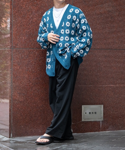 「JOHN'S CLOSET」 「suggestion」ニットカーディガン LARGE ブラック メンズ_画像7