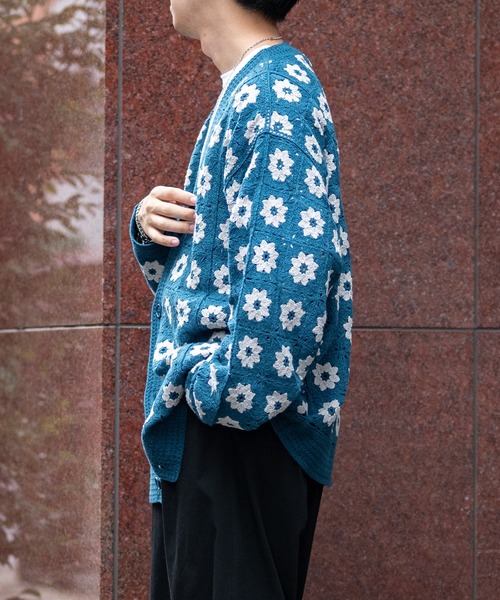 「JOHN'S CLOSET」 「suggestion」ニットカーディガン LARGE ブラック メンズ_画像8