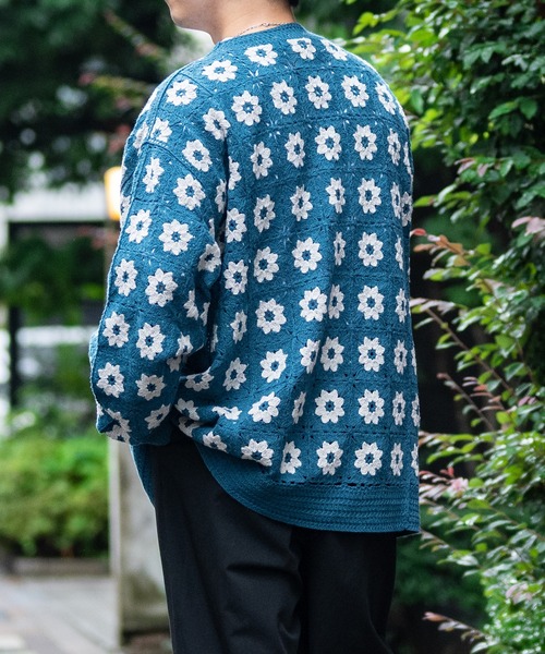 「JOHN'S CLOSET」 「suggestion」ニットカーディガン LARGE ブラック メンズ_画像9
