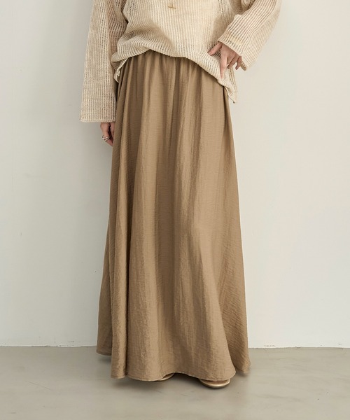 meilmada ロング スカート 麻混ロングフレアスカート : ZOZOTOWN Yahoo