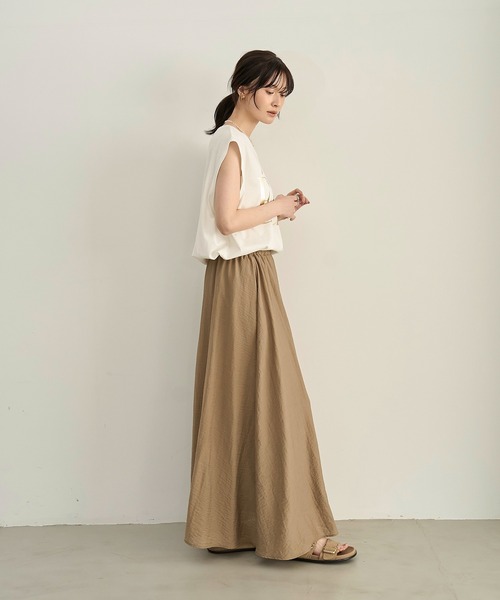 エムエークロス　ロングスカート meilmada ロング スカート 麻混ロングフレアスカート : ZOZOTOWN Yahoo