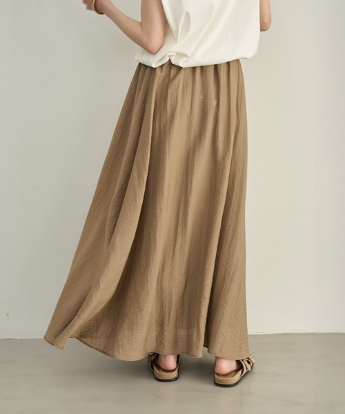 meilmada ロング スカート 麻混ロングフレアスカート : ZOZOTOWN Yahoo