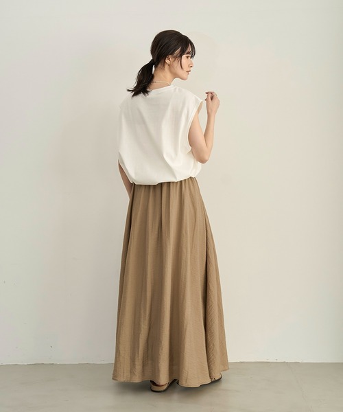 meilmada ロング スカート 麻混ロングフレアスカート : ZOZOTOWN Yahoo